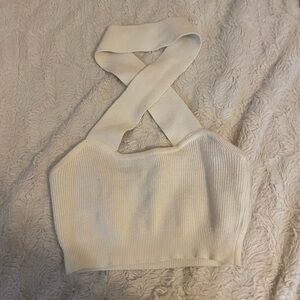 White knit tank top